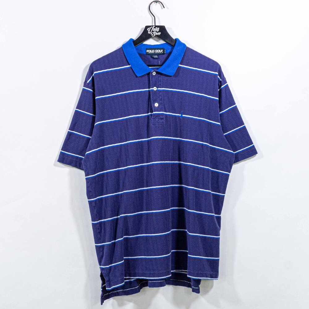 Polo Golf Ralph Lauren Pony Striped Polo Shirt XXL Y2K VTG Preppy Streetwear